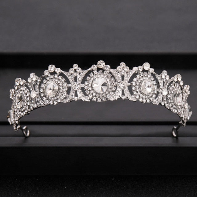 Wedding Tiara<br>Bridal Baroque Jeweled Hair Accessories
