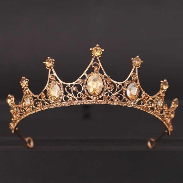 Wedding Tiara<br>Bridal Baroque Jeweled Hair Accessories