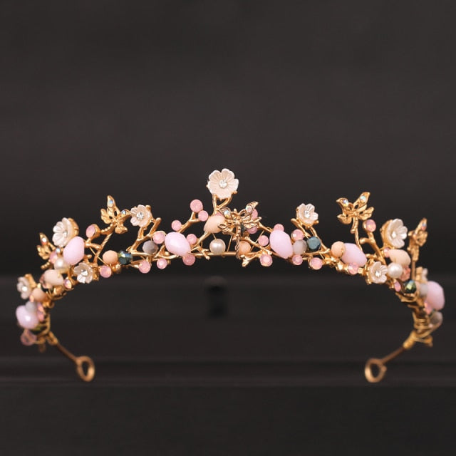 Wedding Tiara<br>Bridal Baroque Jeweled Hair Accessories
