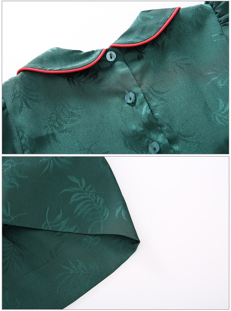 LITTLE PRINCESS VERONICA<br> Green Handmade Smocked Prinicess Wedding Dress