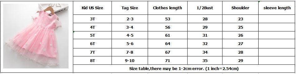 SWEET JANE<br> Tulle Lace Butterflies Embroidered Mesh Princess Dress For Girls