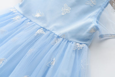 SWEET JANE<br> Tulle Lace Butterflies Embroidered Mesh Princess Dress For Girls