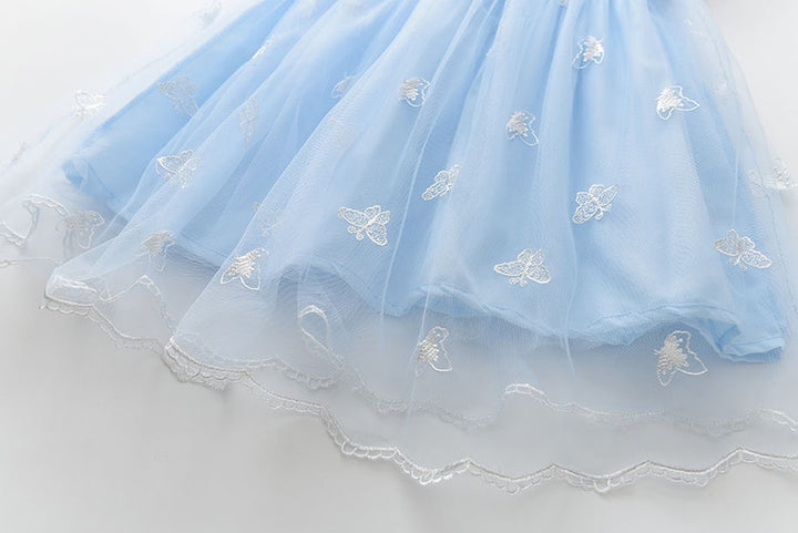 SWEET JANE<br> Tulle Lace Butterflies Embroidered Mesh Princess Dress For Girls