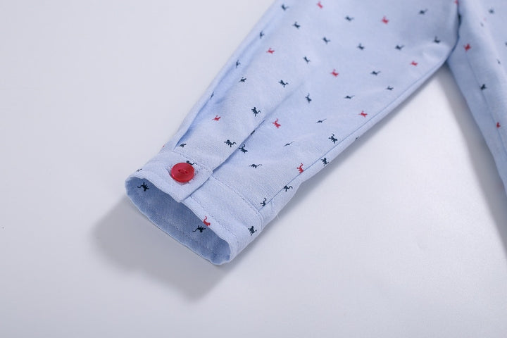 LITTLE PRINCE CHARMING<br>Toddler Boys Summer Red Cotton Set