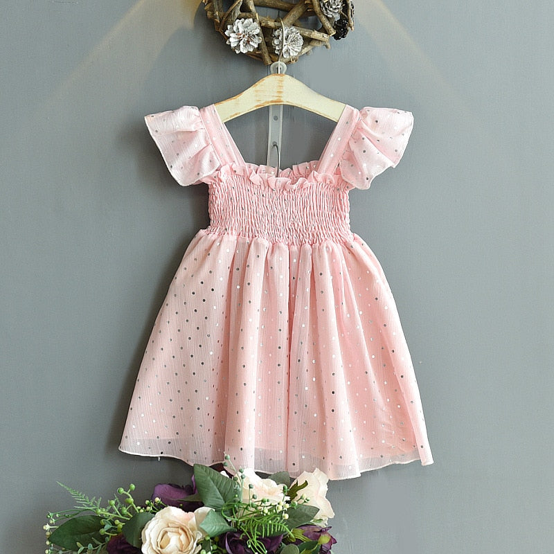 SWEET SUMMER<br>Summer Dotted Sequined Little Dress