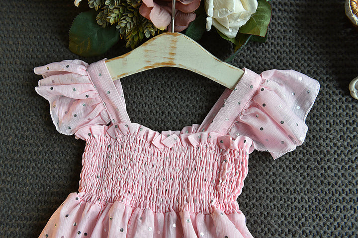 SWEET SUMMER<br>Summer Dotted Sequined Little Dress