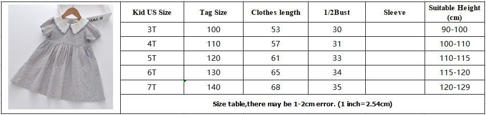 LITTLE LIZETTE<br>Cotton Striped Print Girls Dress