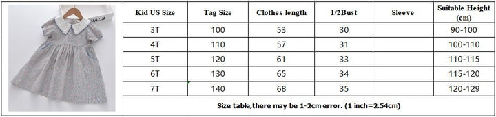 LITTLE LIZETTE<br>Cotton Striped Print Girls Dress