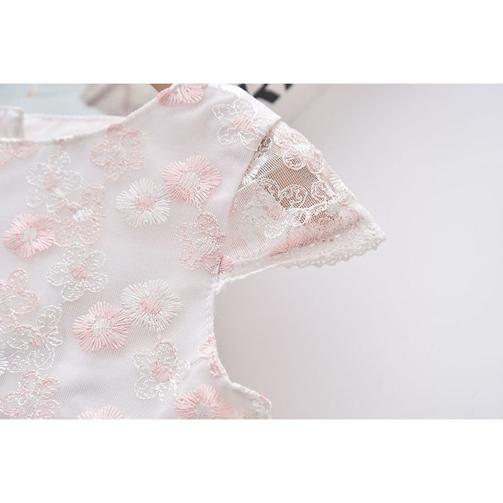 LITTLE PEONY<br>Cotton Striped Print Girls Dress