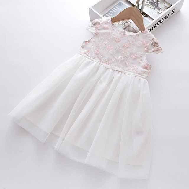 LITTLE PEONY<br>Cotton Striped Print Girls Dress