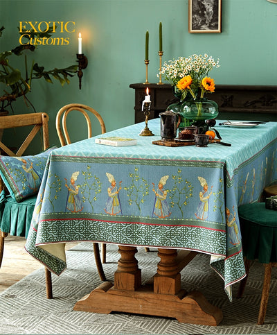 VENETIAN TRADER'S WORLD TRIP<br>Luxurious Round, Rectangular, or Customizable Wool Table Cloth